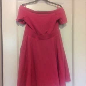 Elegant Pink Off-Shoulder Dress